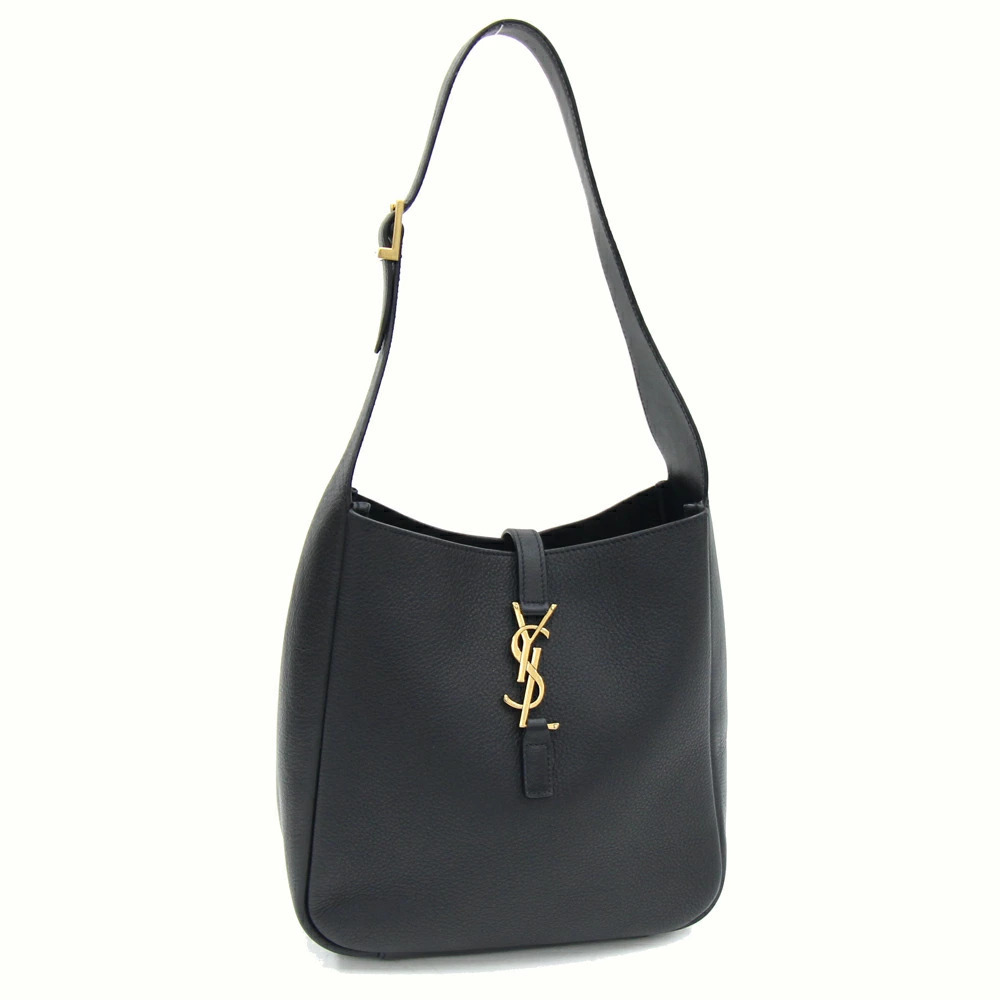 Saint Laurent Hobo Bag LE Soft Black Leather Shoulder YSL Monogram